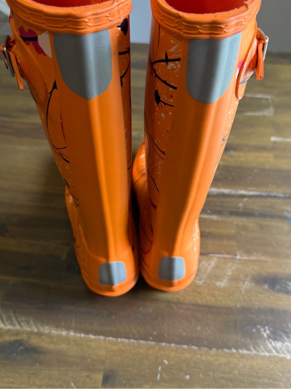Hunter Paint Splatter Rain Boots - Orange - Picture 5 of 11